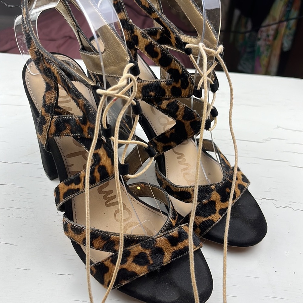 Sam Edelman heels SIZE 8 1/2  REEL FUR (DYED COW FUR)